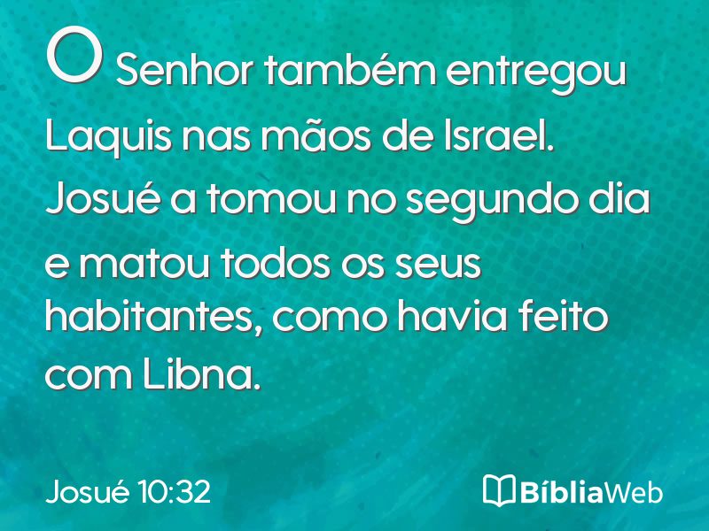 Josué 10:32 em imagem para compartilhar