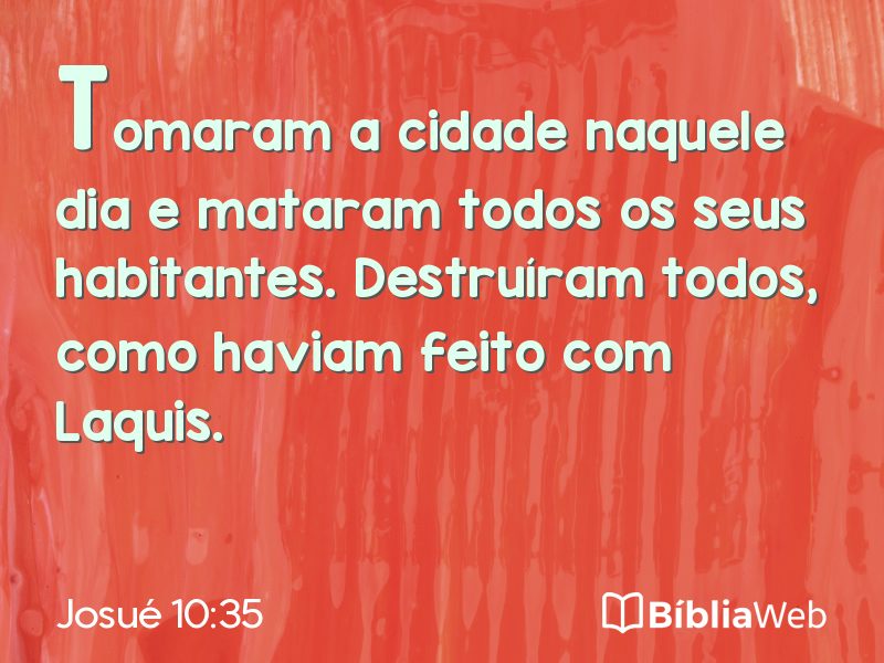 Josué 10:35 em imagem para compartilhar