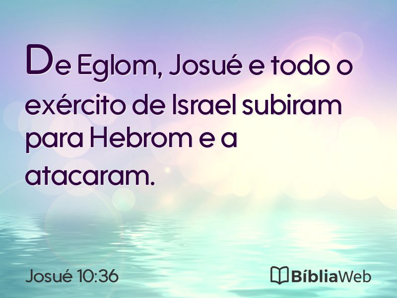 Josué 10:36 em imagem para compartilhar