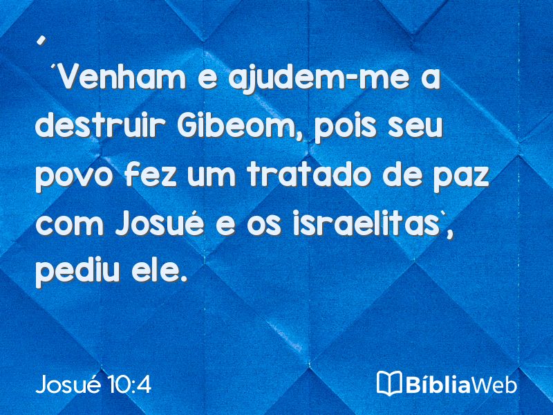 Josué 10:4 em imagem para compartilhar