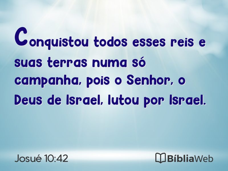 Josué 10:42 em imagem para compartilhar