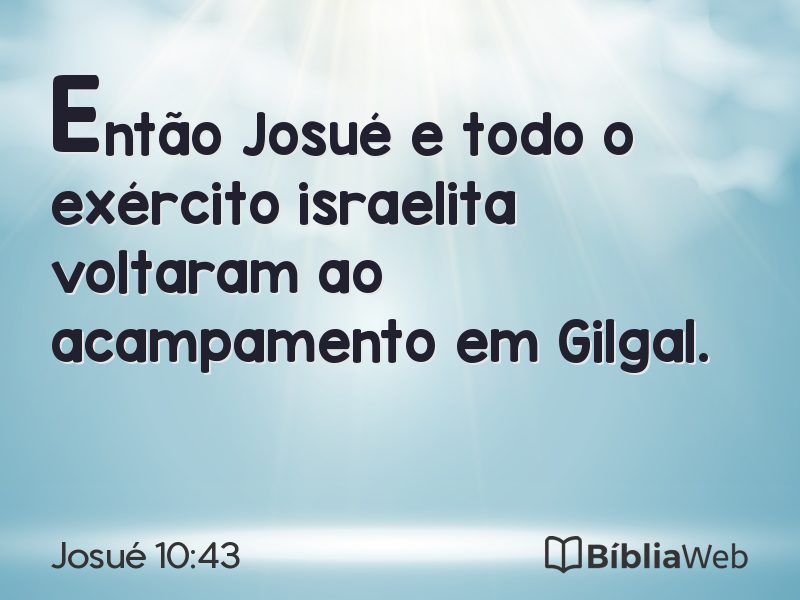 Josué 10:43 em imagem para compartilhar