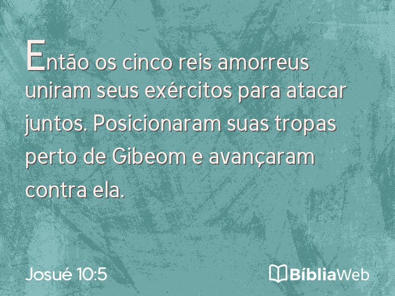 Josué 10:5 em imagem para compartilhar
