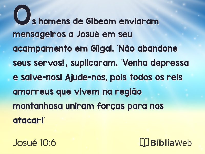 Josué 10:6 em imagem para compartilhar