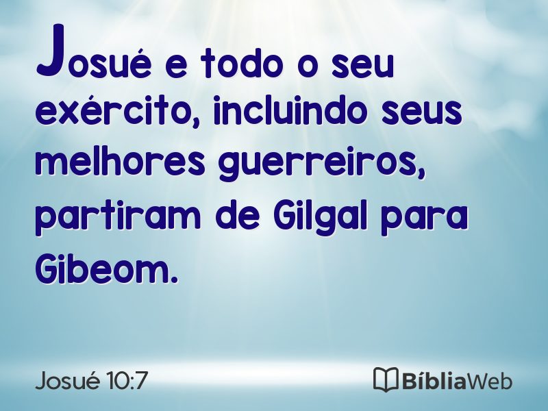 Josué 10:7 em imagem para compartilhar
