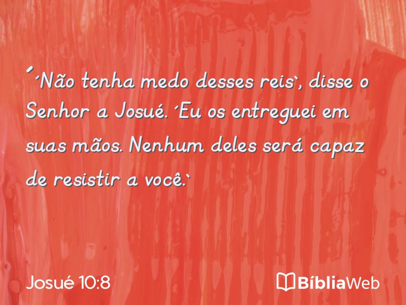 Josué 10:8 em imagem para compartilhar