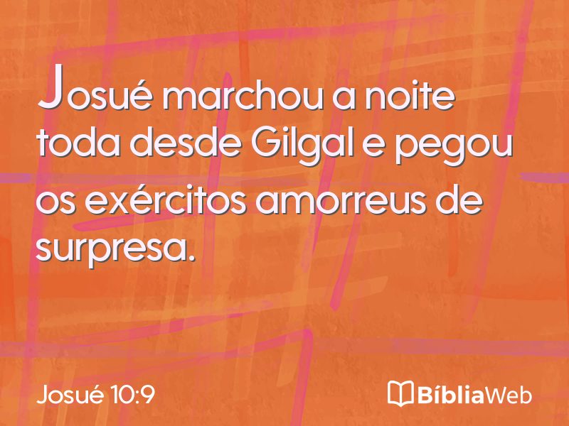 Josué 10:9 em imagem para compartilhar
