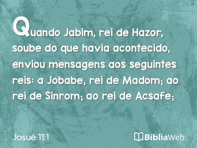 Josué 11:1 em imagem para compartilhar