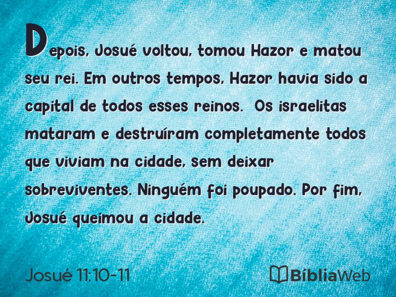 Josué 11:10-11 em imagem para compartilhar