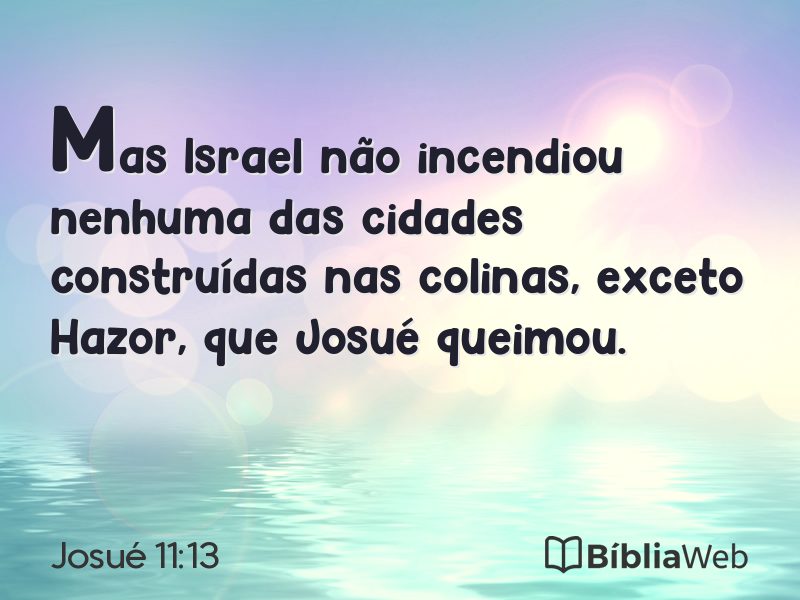 Josué 11:13 em imagem para compartilhar
