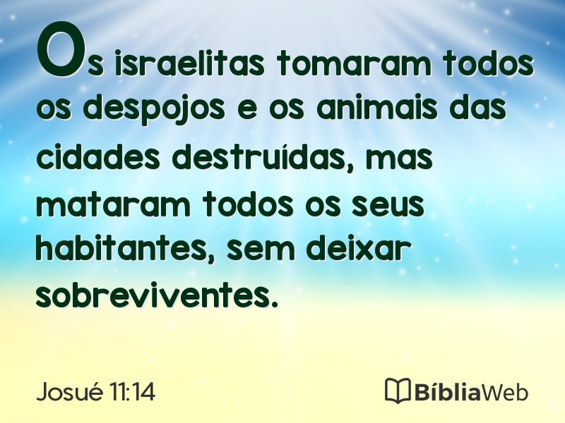 Josué 11:14 em imagem para compartilhar