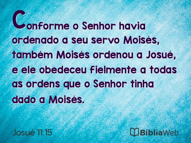 Josué 11:15 em imagem para compartilhar