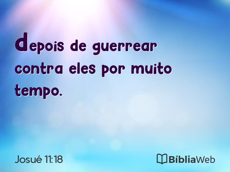 Josué 11:18 em imagem para compartilhar