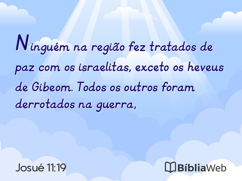 Josué 11:19 em imagem para compartilhar