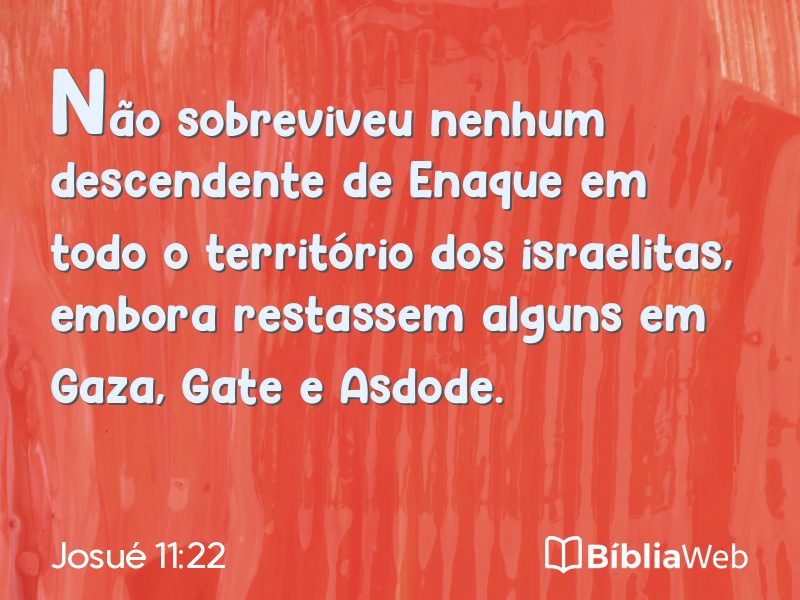 Josué 11:22 em imagem para compartilhar
