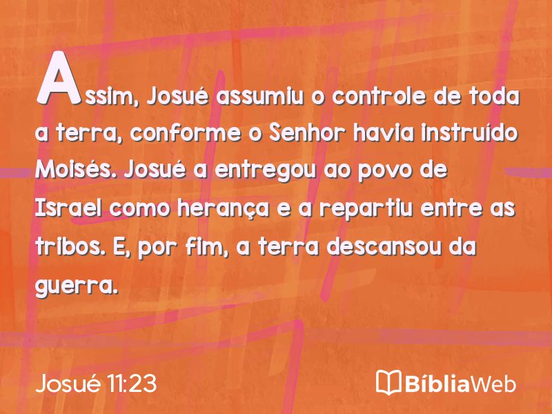 Josué 11:23 em imagem para compartilhar