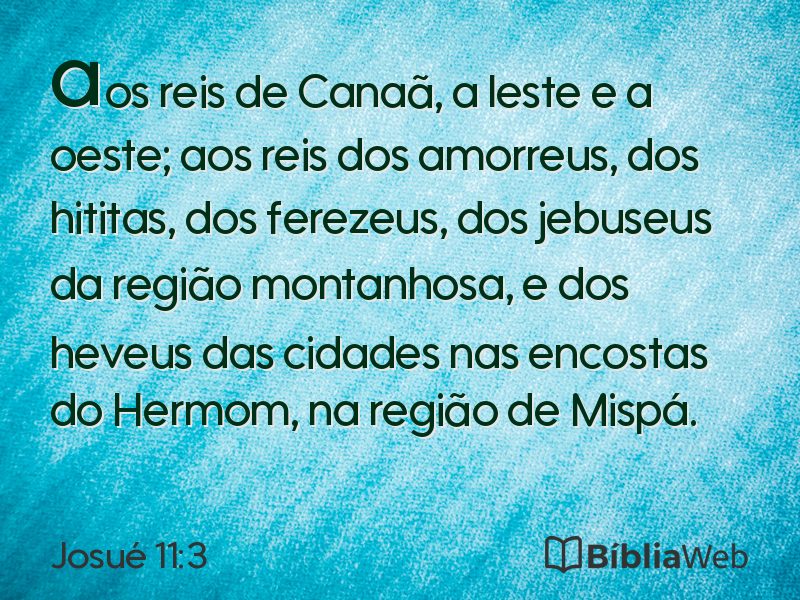 Josué 11:3 em imagem para compartilhar