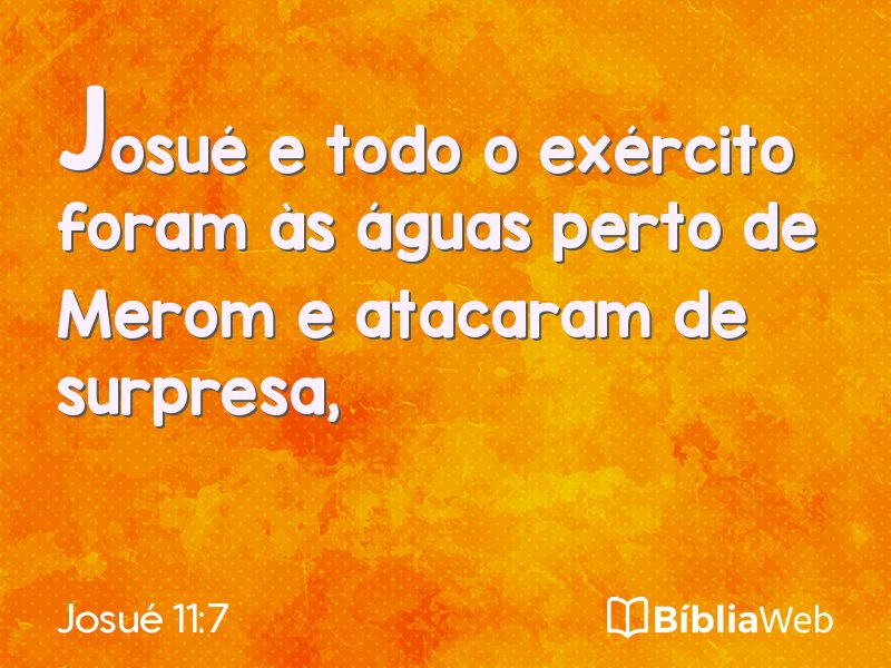 Josué 11:7 em imagem para compartilhar