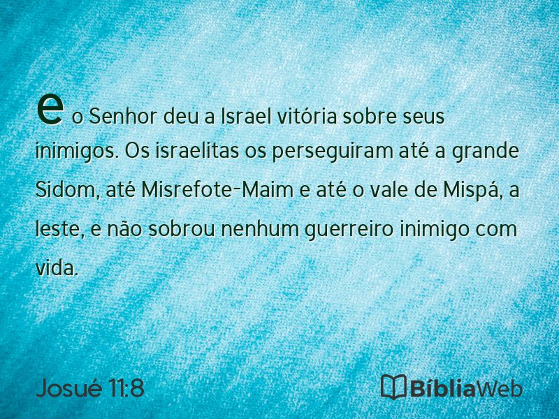 Josué 11:8 em imagem para compartilhar
