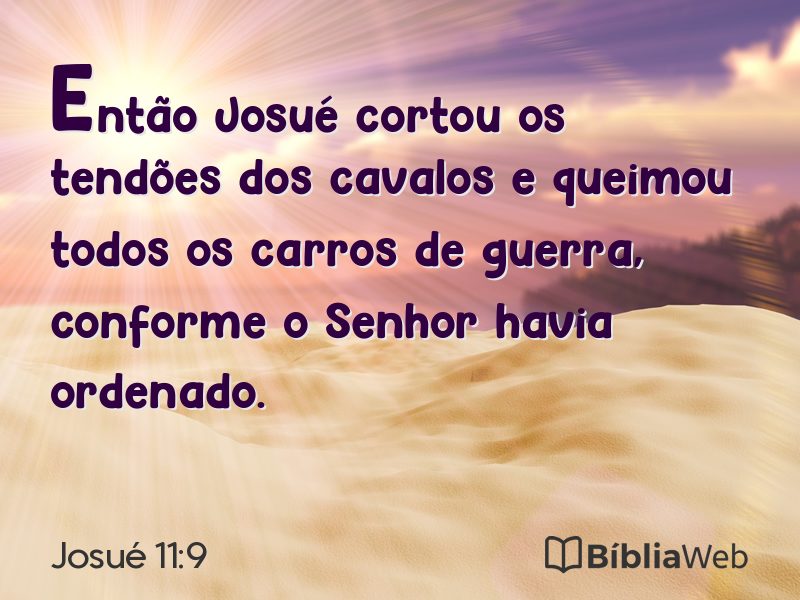 Josué 11:9 em imagem para compartilhar