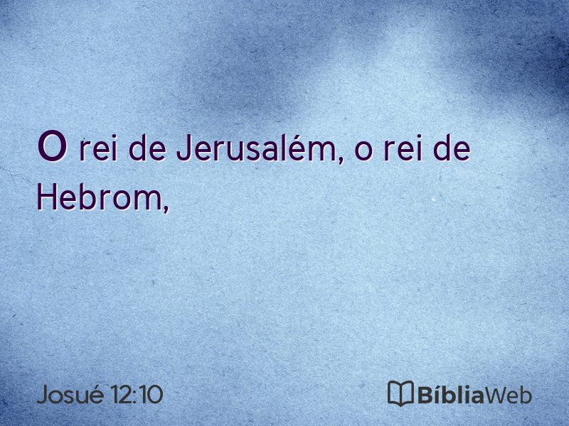 Josué 12:10 em imagem para compartilhar