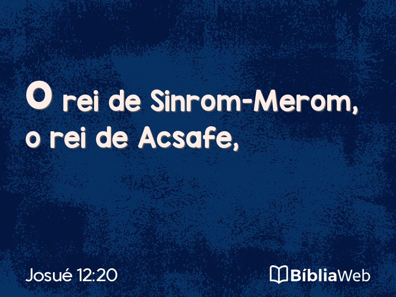 Josué 12:20 em imagem para compartilhar
