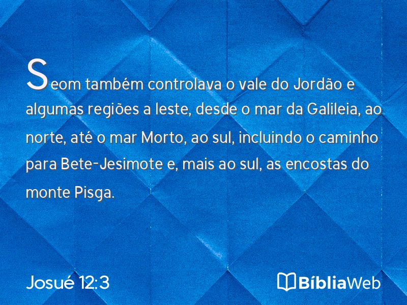 Josué 12:3 em imagem para compartilhar