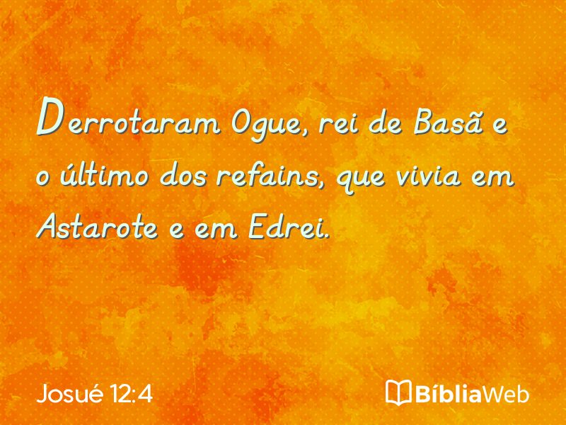 Josué 12:4 em imagem para compartilhar
