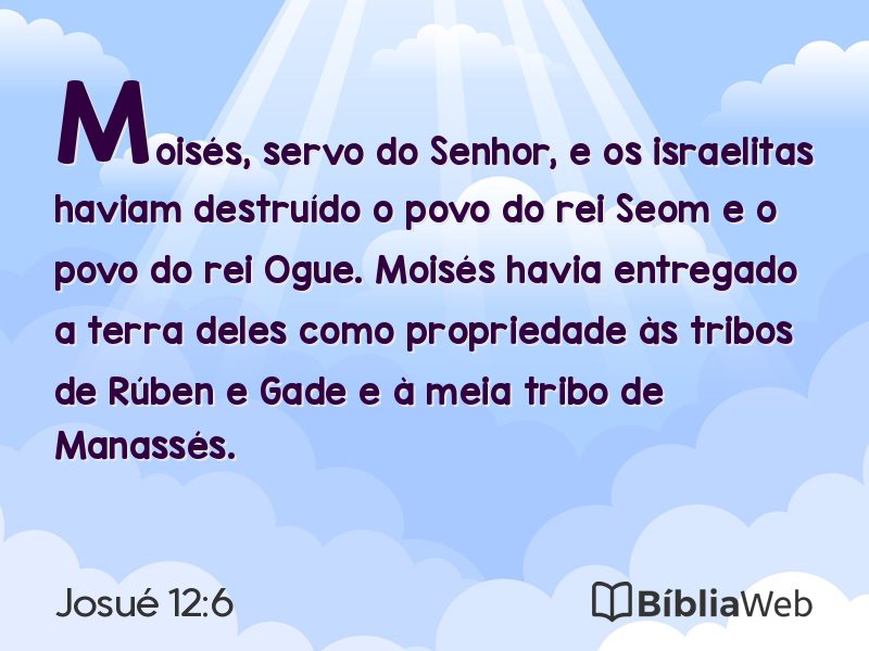 Josué 12:6 em imagem para compartilhar