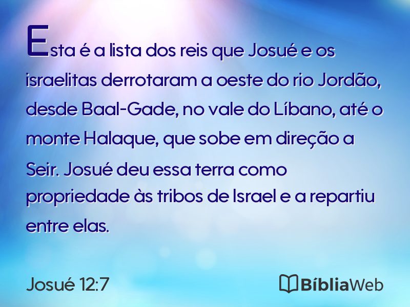 Josué 12:7 em imagem para compartilhar