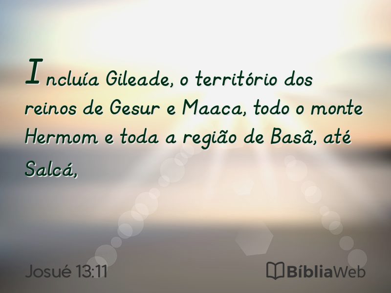 Josué 13:11 em imagem para compartilhar
