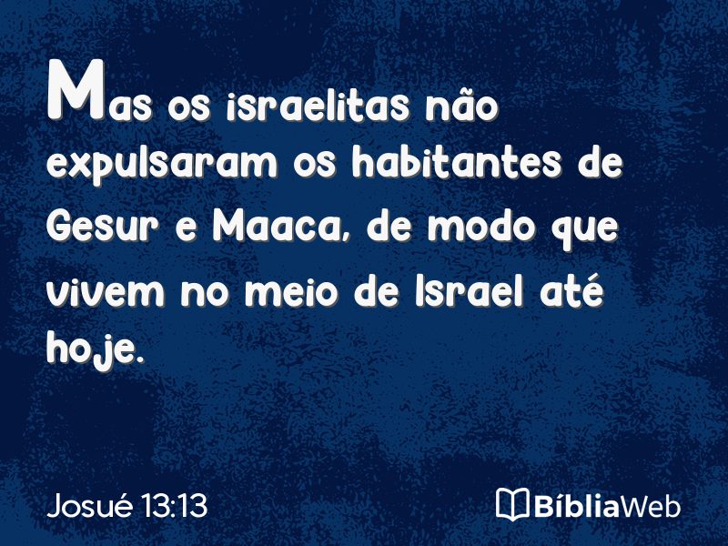 Josué 13:13 em imagem para compartilhar