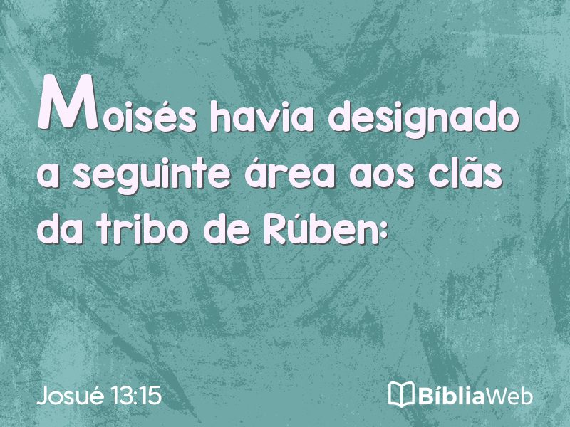 Josué 13:15 em imagem para compartilhar