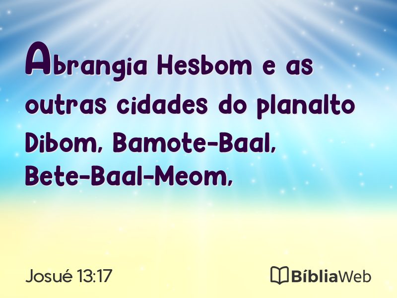 Josué 13:17 em imagem para compartilhar