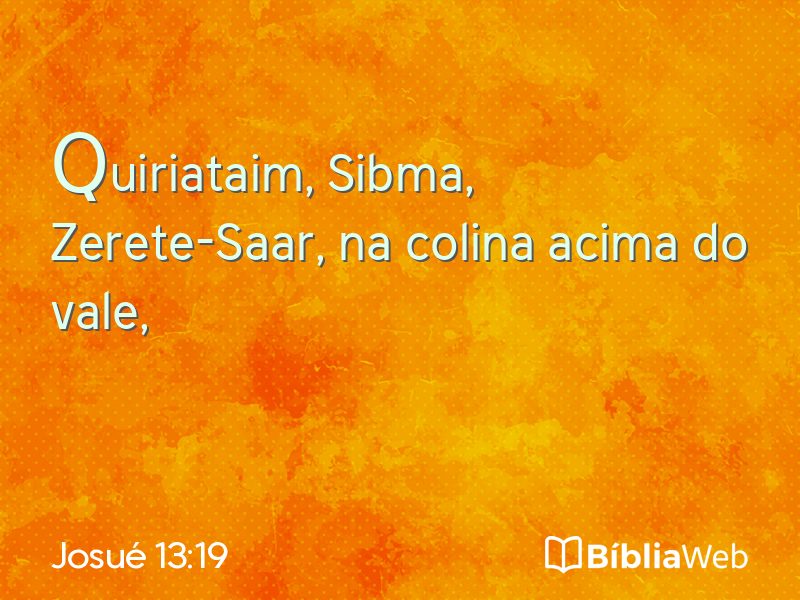 Josué 13:19 em imagem para compartilhar