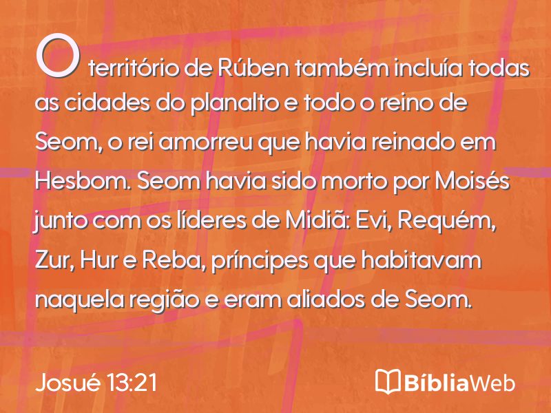 Josué 13:21 em imagem para compartilhar
