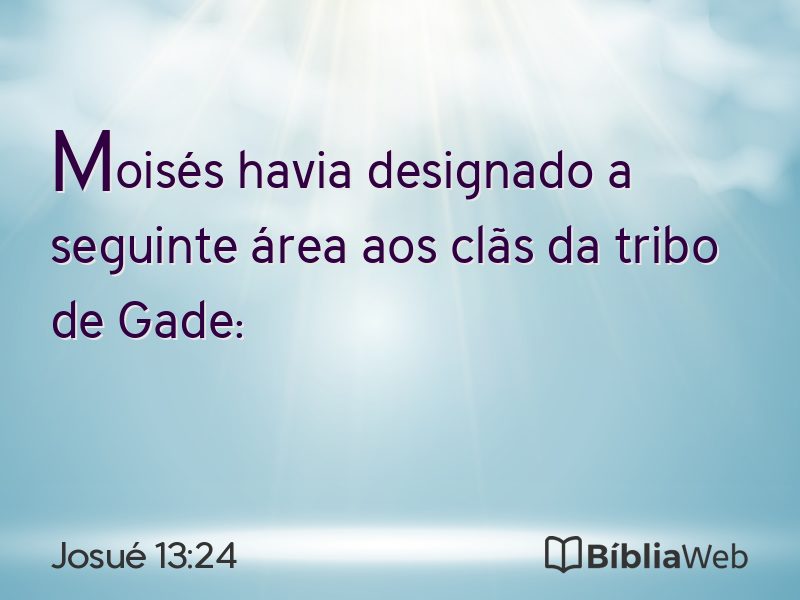 Josué 13:24 em imagem para compartilhar