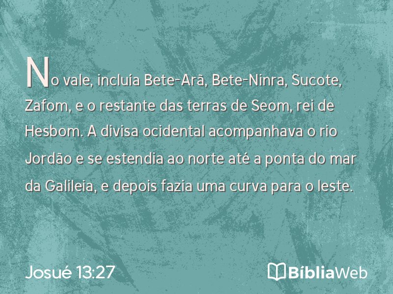 Josué 13:27 em imagem para compartilhar