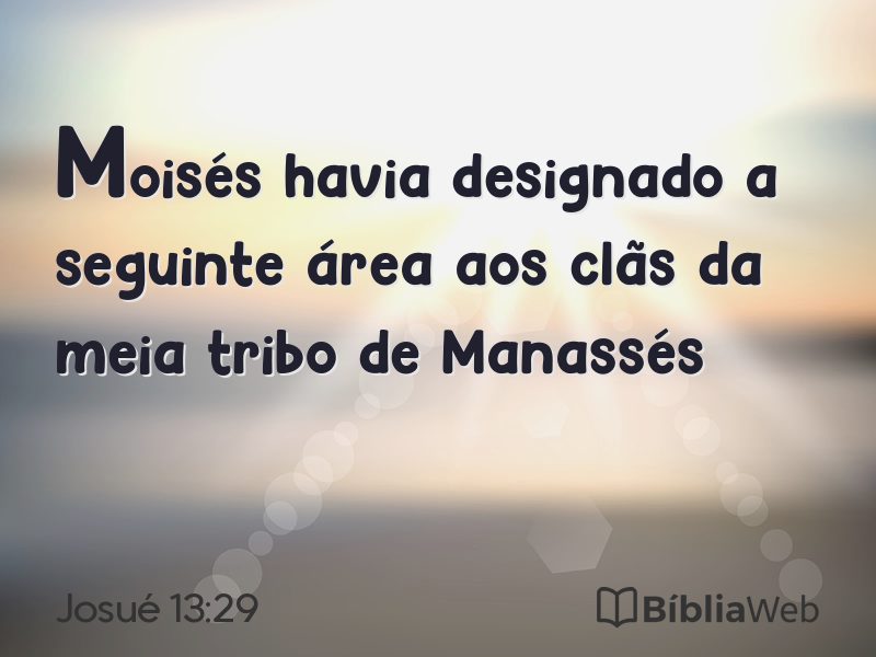 Josué 13:29 em imagem para compartilhar