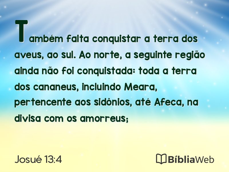 Josué 13:4 em imagem para compartilhar