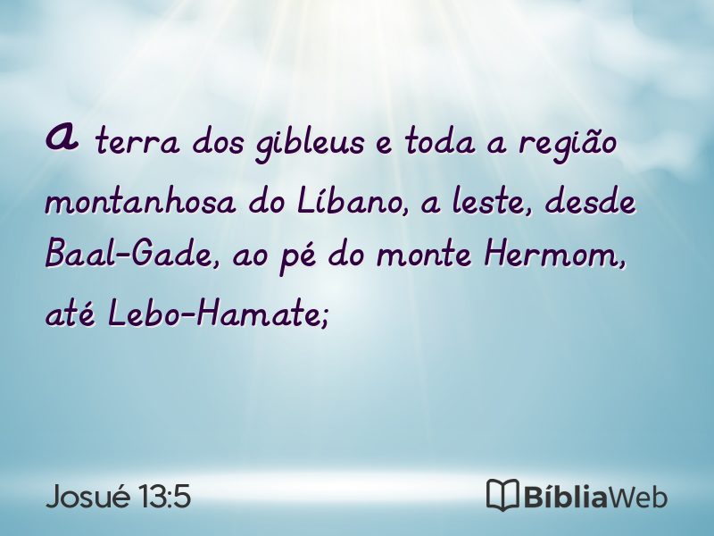 Josué 13:5 em imagem para compartilhar