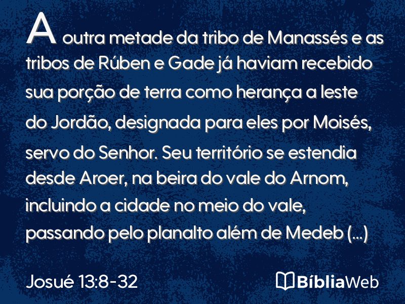 Josué 13:8-32 em imagem para compartilhar