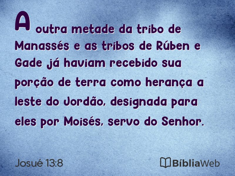 Josué 13:8 em imagem para compartilhar