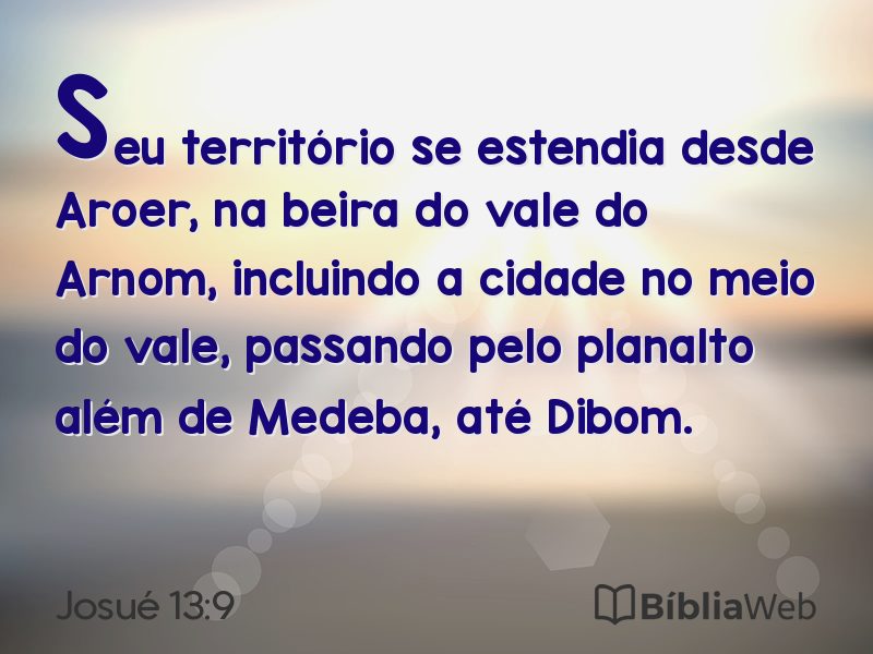 Josué 13:9 em imagem para compartilhar