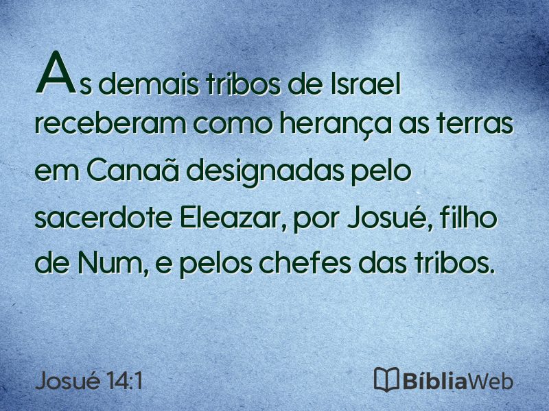 Josué 14:1 em imagem para compartilhar