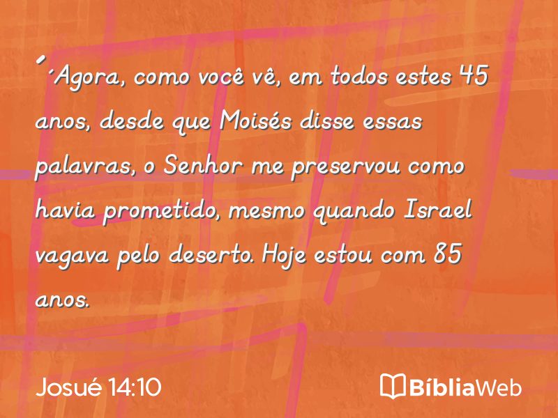 Josué 14:10 em imagem para compartilhar