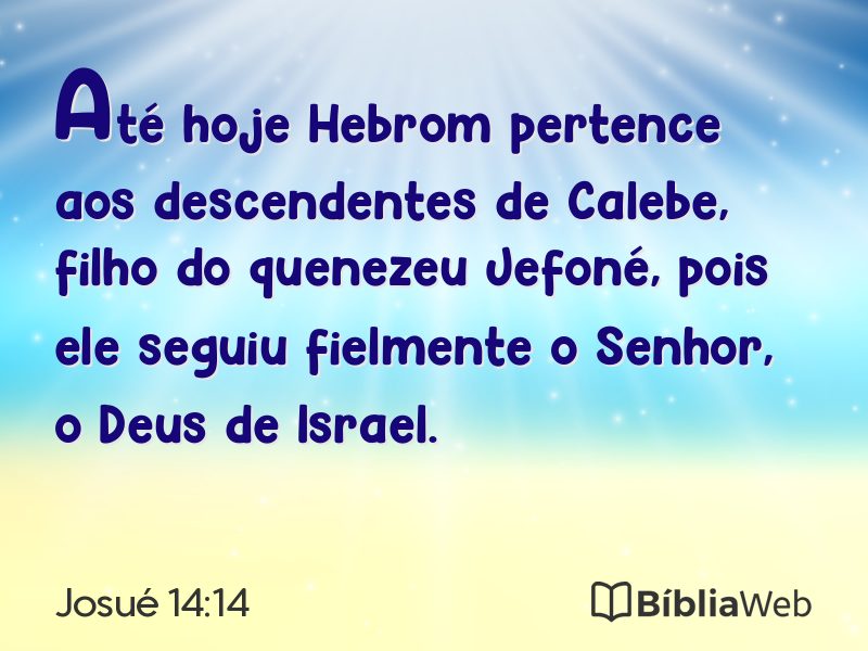 Josué 14:14 em imagem para compartilhar
