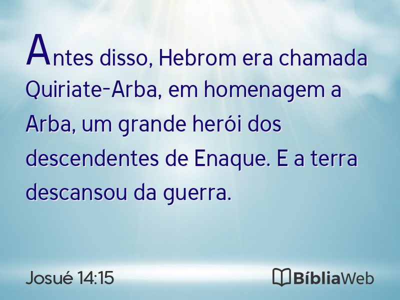 Josué 14:15 em imagem para compartilhar