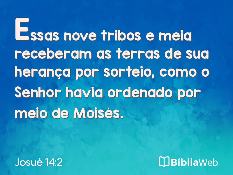 Josué 14:2 em imagem para compartilhar