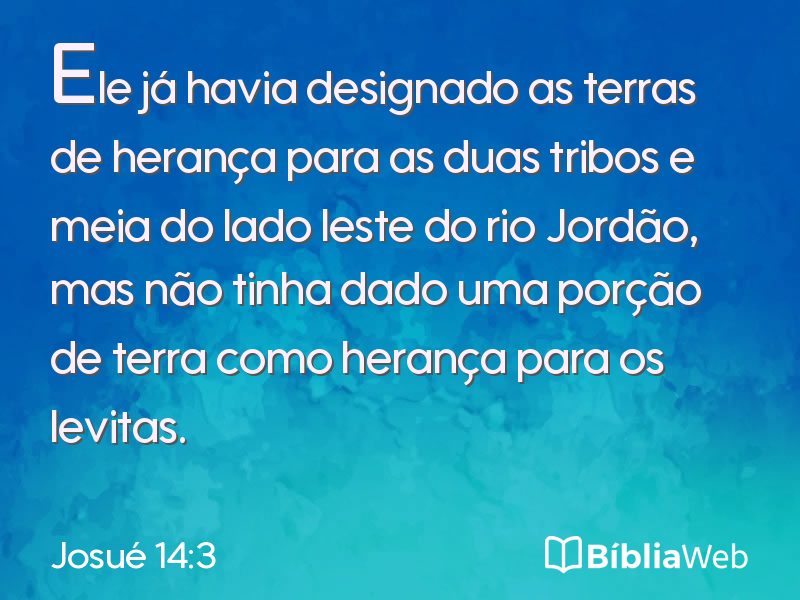 Josué 14:3 em imagem para compartilhar